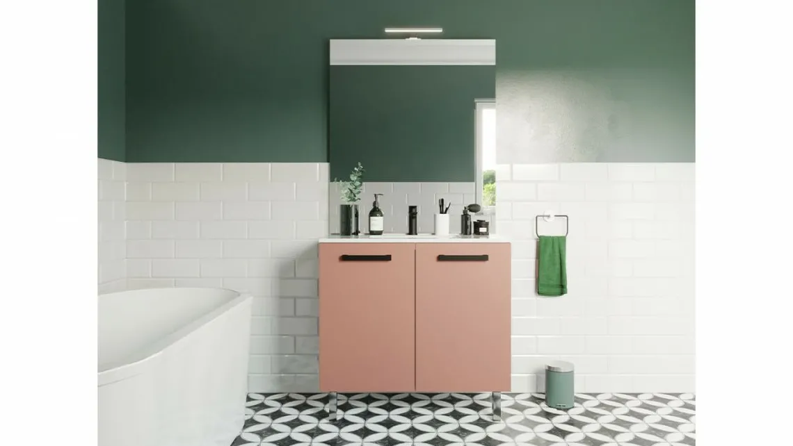 Homifab Meuble Salle De Bain Simple Vasque Intégrée>Chelsea