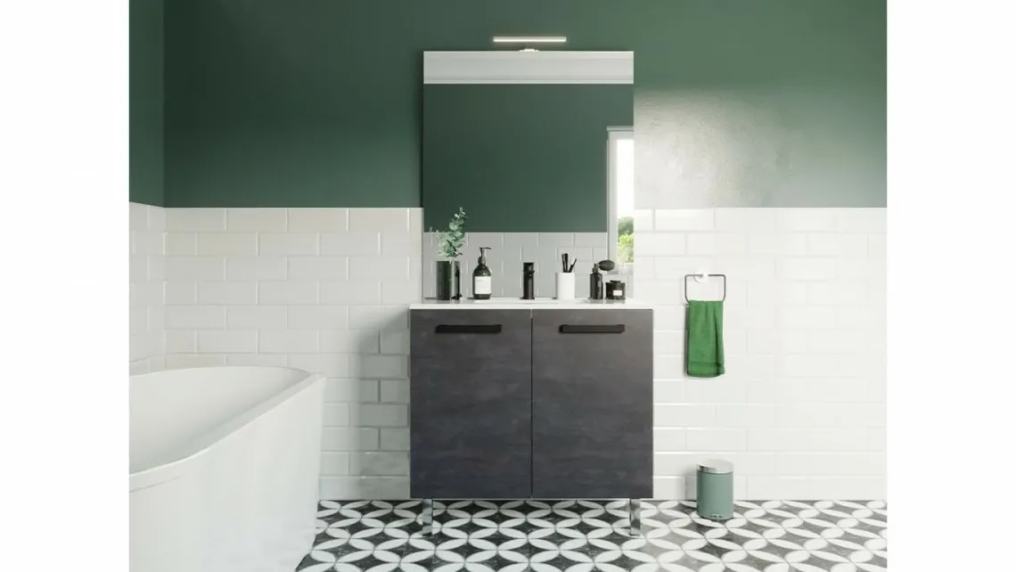 Homifab Meuble Salle De Bain Simple Vasque Intégrée>Chelsea