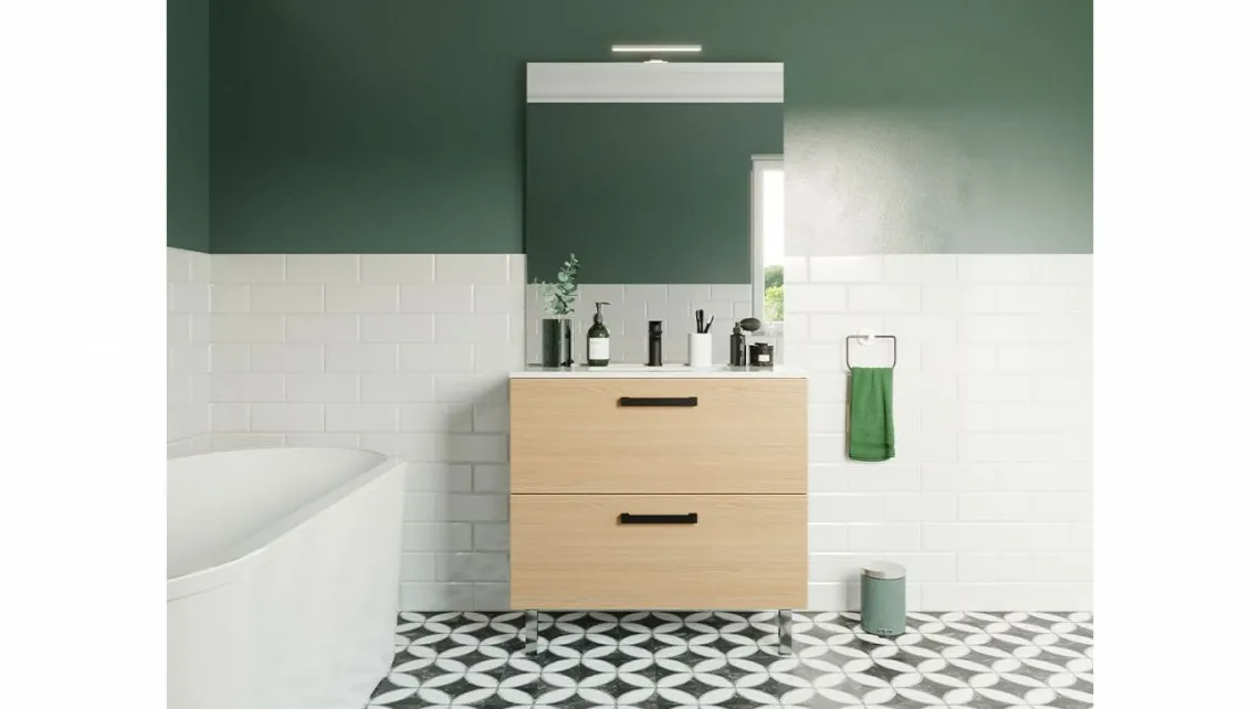 Homifab Meuble Salle De Bain Simple Vasque Intégrée>Chelsea