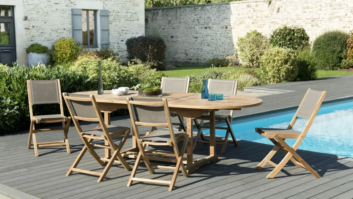 Homifab Ensemble Table Et Chaise De Jardin | Salon De Jardin>Galapagos