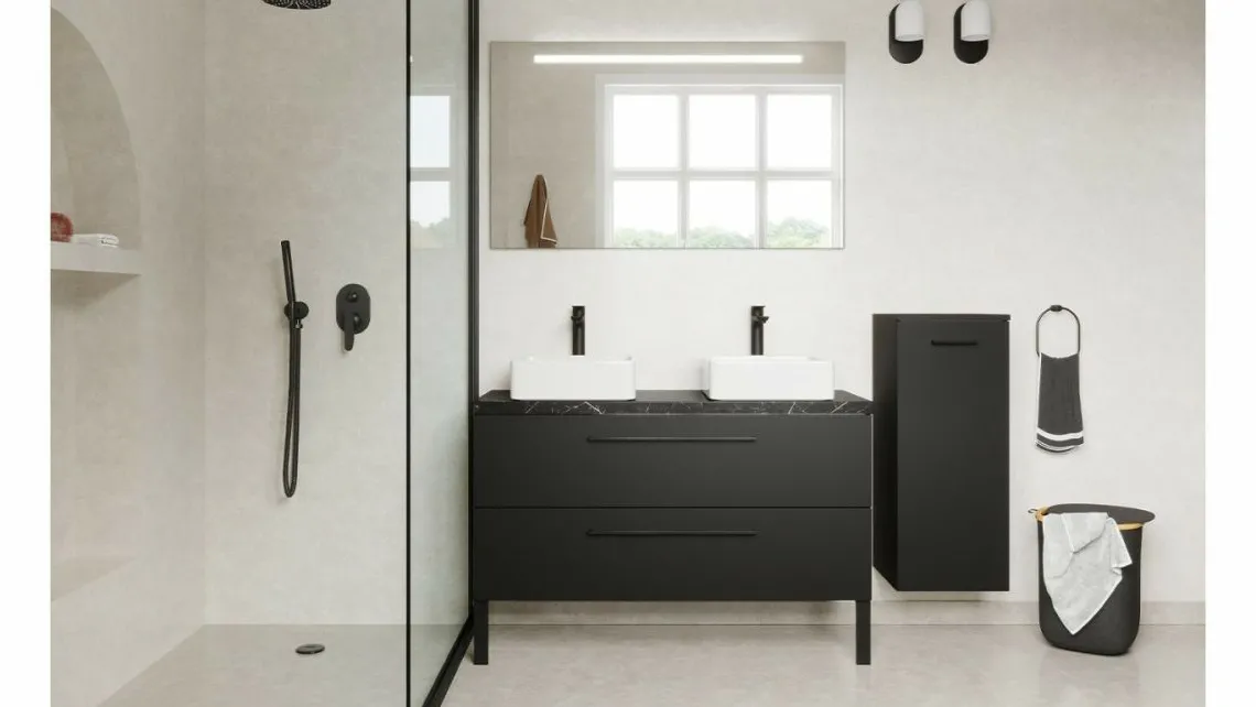 Homifab Meuble Salle De Bain Double Vasque À Poser 120 Cm>Glasgow