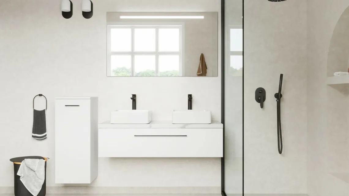 Homifab Meuble Salle De Bain Double Vasque À Poser 120 Cm>Glasgow