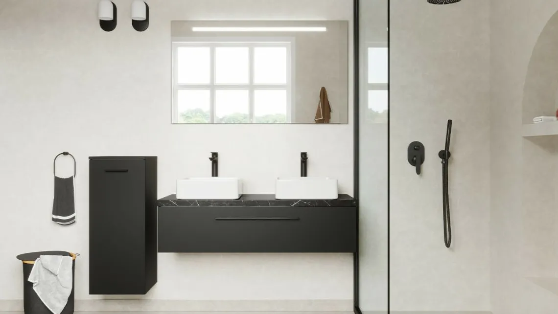 Homifab Meuble Salle De Bain Double Vasque À Poser 120 Cm>Glasgow