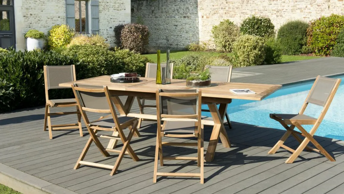 Homifab Ensemble Table Et Chaise De Jardin>Leelo