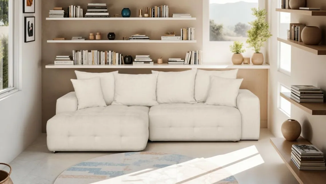 Homifab Canapé D'angle Convertible | Canapé>Léo