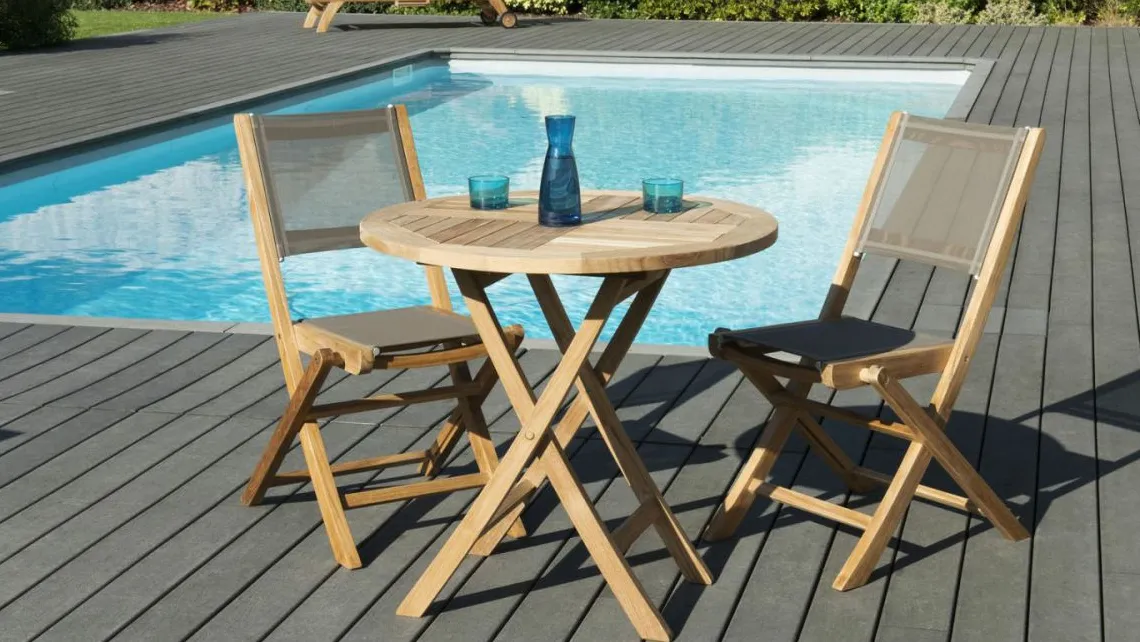 Homifab Ensemble Table Et Chaise De Jardin | Salon De Jardin>Maldives