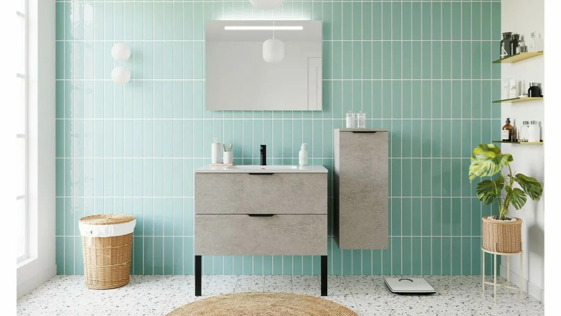 Homifab Meuble Salle De Bain Simple Vasque Intégrée>Soho