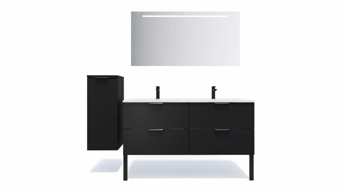 Homifab Meuble De Salle De Bain Double Vasque Intégrées 140 Cm>Soho